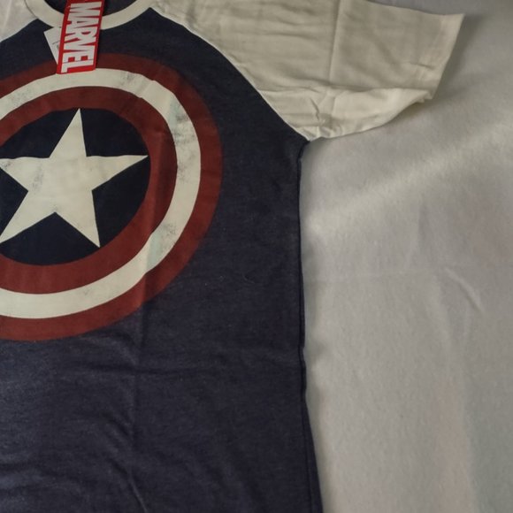 Mens Crew Neck Short Sleeve Captain America Big and Tall SIZE LT - Picture 2 of 11